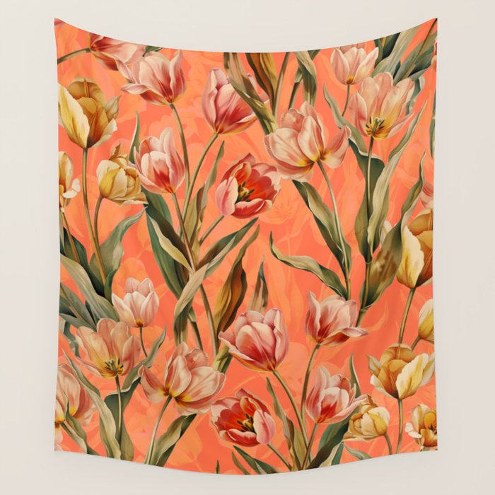 Magic Tulips Pattern VIII Wall Tapestry Gallery Image 4