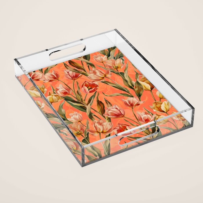 Magic Tulips Pattern VIII Acrylic Tray Gallery Image 1