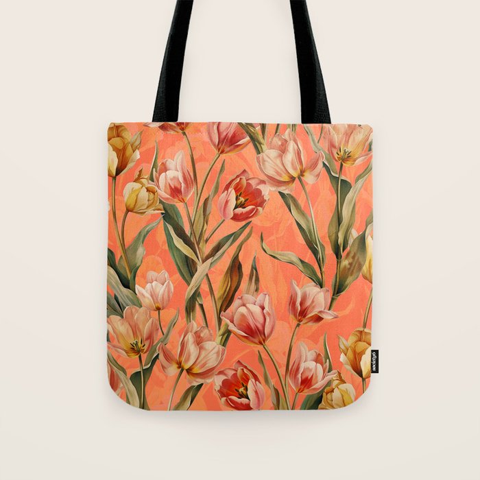 Magic Tulips Pattern VIII Tote Bag Gallery Image 1