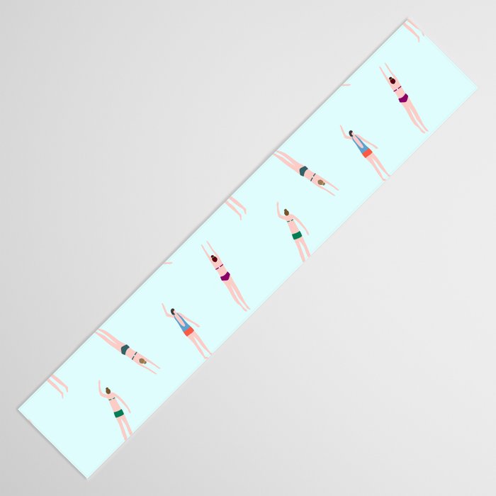 Swimmers in the pool Table Runner Gallery Image 3