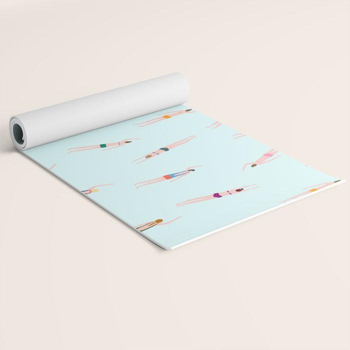 Swimmers in the pool Yoga Mat Gallery Image 2
