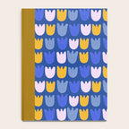 Rows of Tulips in Bloom in Blue & Mustard Yellow Notebook Gallery Image 4
