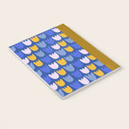 Rows of Tulips in Bloom in Blue & Mustard Yellow Notebook Gallery Image 3