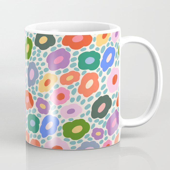 Happy Colorful Flower Coffee Mug Gallery Image 1