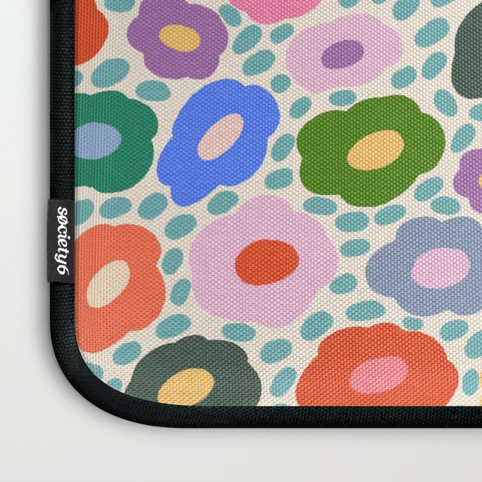 Happy Colorful Flower Laptop Sleeve Gallery Image 3
