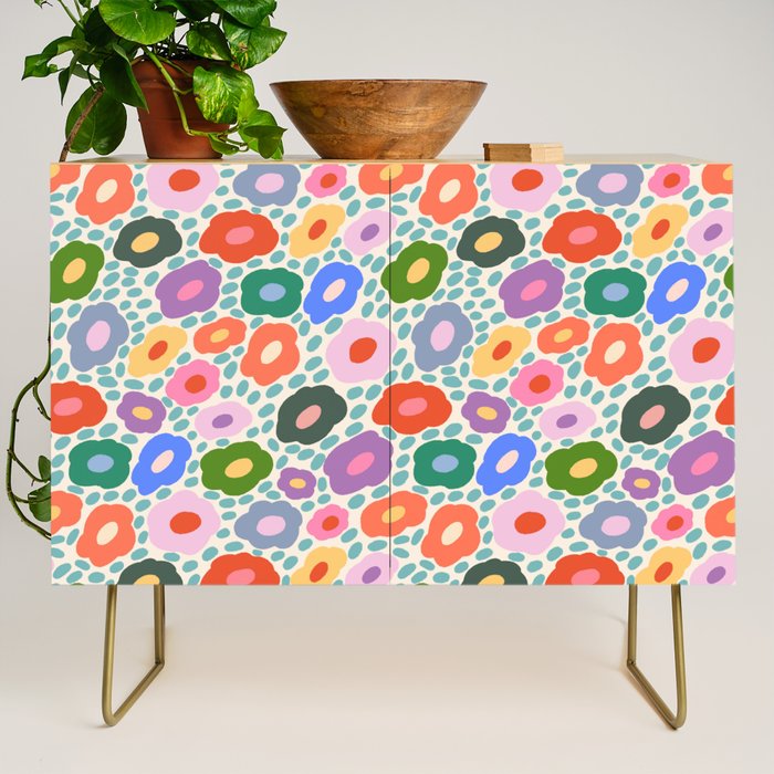 Happy Colorful Flower Credenza Gallery Image 1