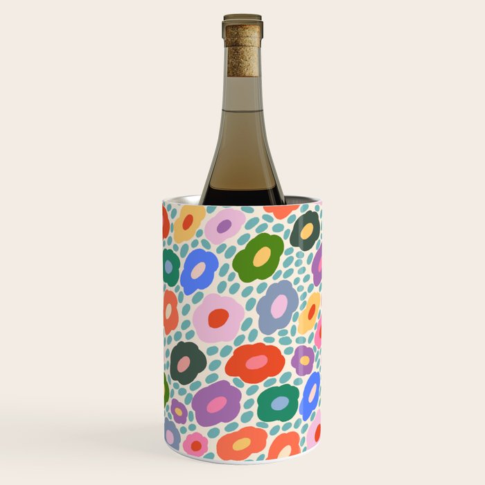 Happy Colorful Flower Wine Chiller Gallery Image 1