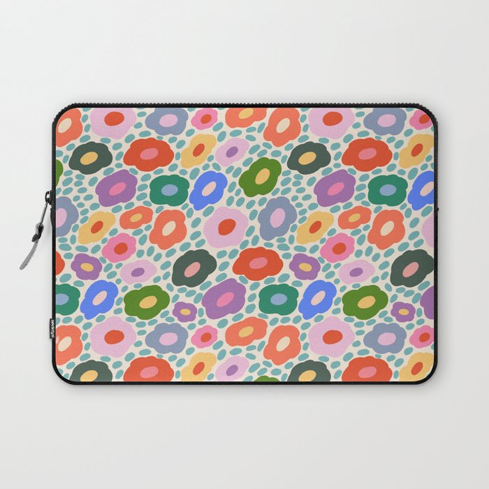 Happy Colorful Flower Laptop Sleeve Gallery Image 1