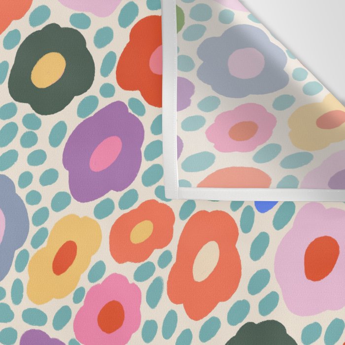 Happy Colorful Flower Wall Tapestry Gallery Image 3