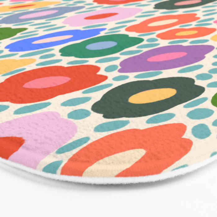 Happy Colorful Flower Bath Mat Gallery Image 3