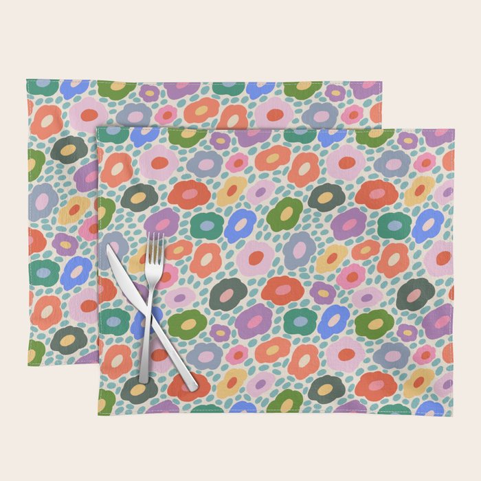 Happy Colorful Flower Placemat Gallery Image 1