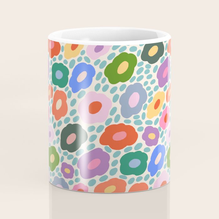 Happy Colorful Flower Coffee Mug Gallery Image 4