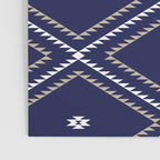 Southwestern Geometric - Tan White Navy Poster Gallery Image 3