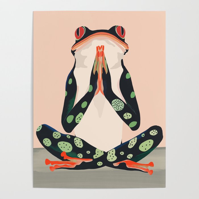 Yoga Frog Poster Gallery Image 4