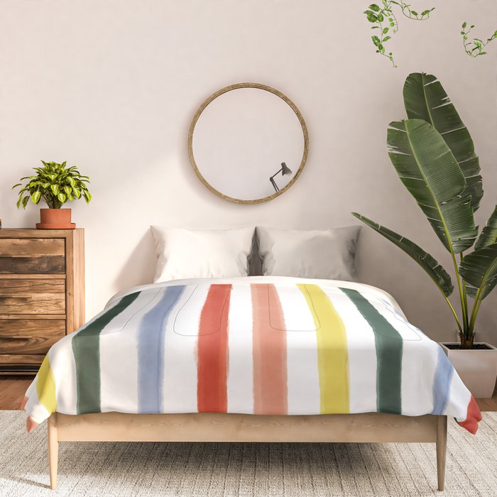 Classic Summer Watercolor Stripes Comforter Gallery Image 3