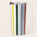 Classic Summer Watercolor Stripes Travel Mug Gallery Image 3