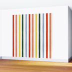 Classic Summer Watercolor Stripes Wall Mural Gallery Image 2