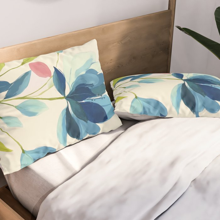 Azure Bloom Pillow Sham Gallery Image 2