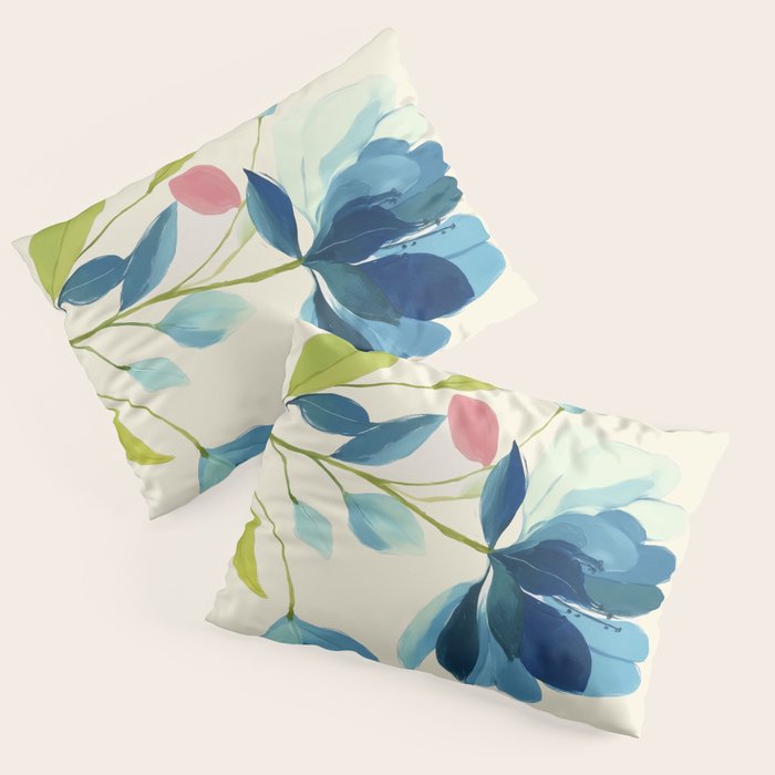 Azure Bloom Pillow Sham Gallery Image 3