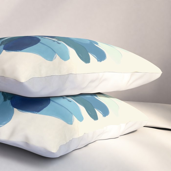 Azure Bloom Pillow Sham Gallery Image 3