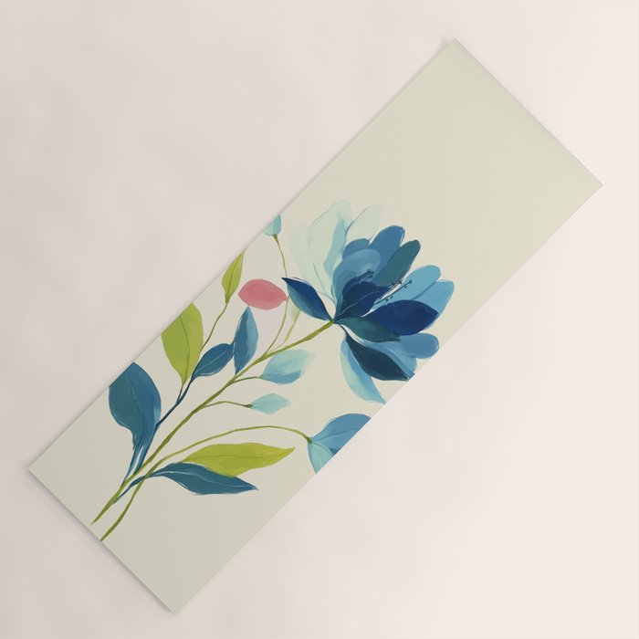 Azure Bloom Yoga Mat Gallery Image 1