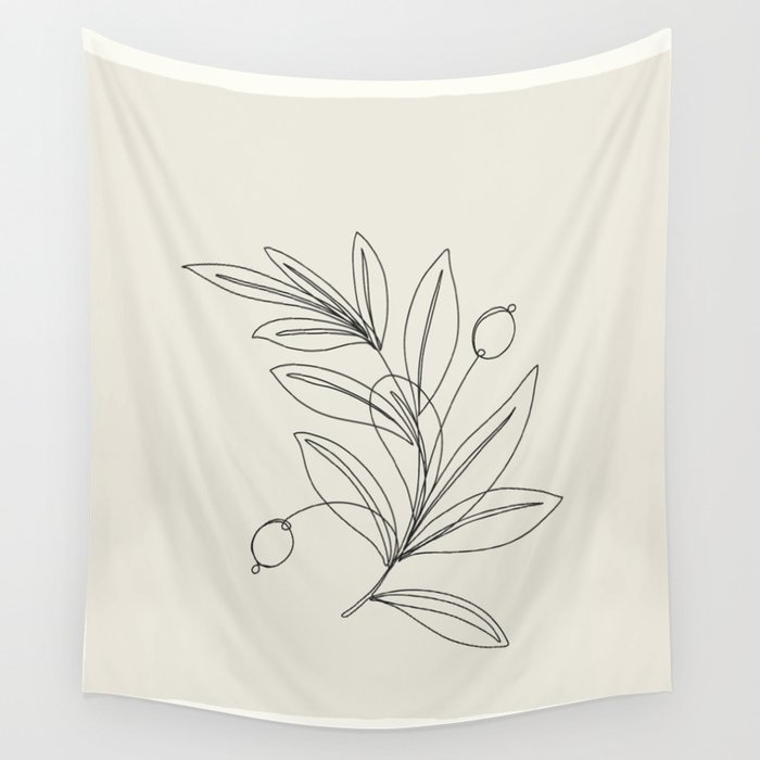 Line Olive Branch Wall Tapestry Gallery Image 4