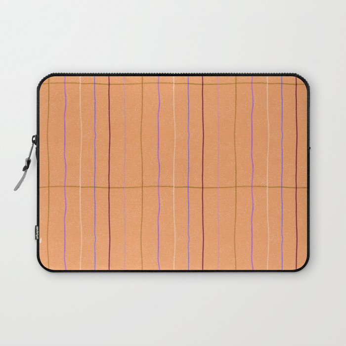 Textured Picnic Pattern in Calm Peach Laptop Sleeve Gallery Image 1
