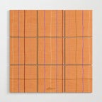 Textured Picnic Pattern in Calm Peach Wood Wall Art Gallery Image 1