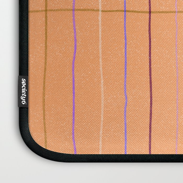 Textured Picnic Pattern in Calm Peach Laptop Sleeve Gallery Image 3