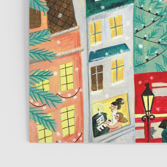 London city lights in the snow Poster Gallery Image 3