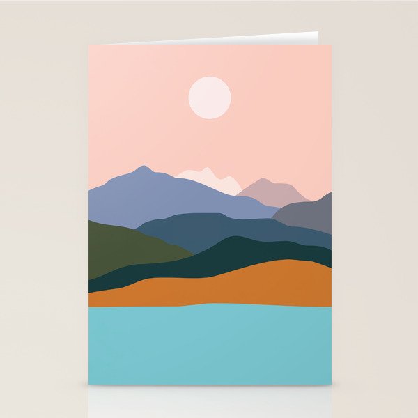 Mountains by the ocean. Stationery Card Gallery Image 2