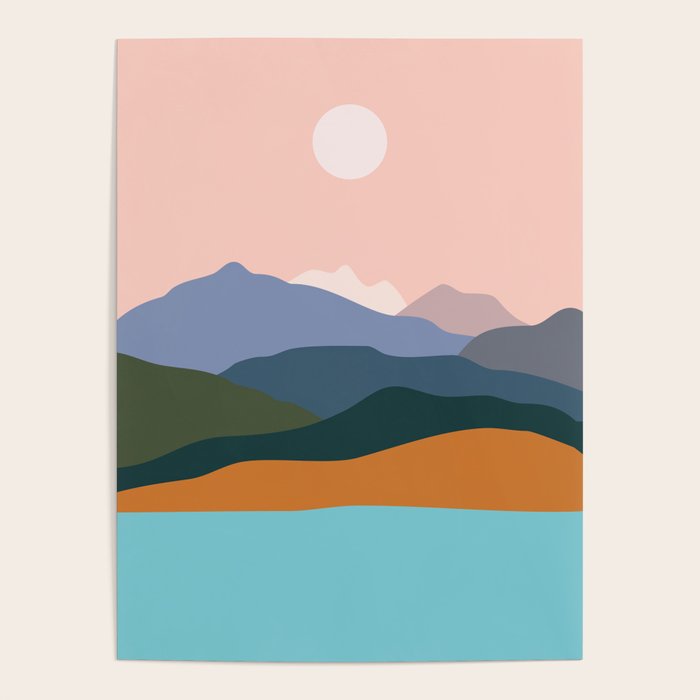 Mountains by the ocean. Poster Gallery Image 4