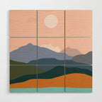 Mountains by the ocean. Wood Wall Art Gallery Image 1