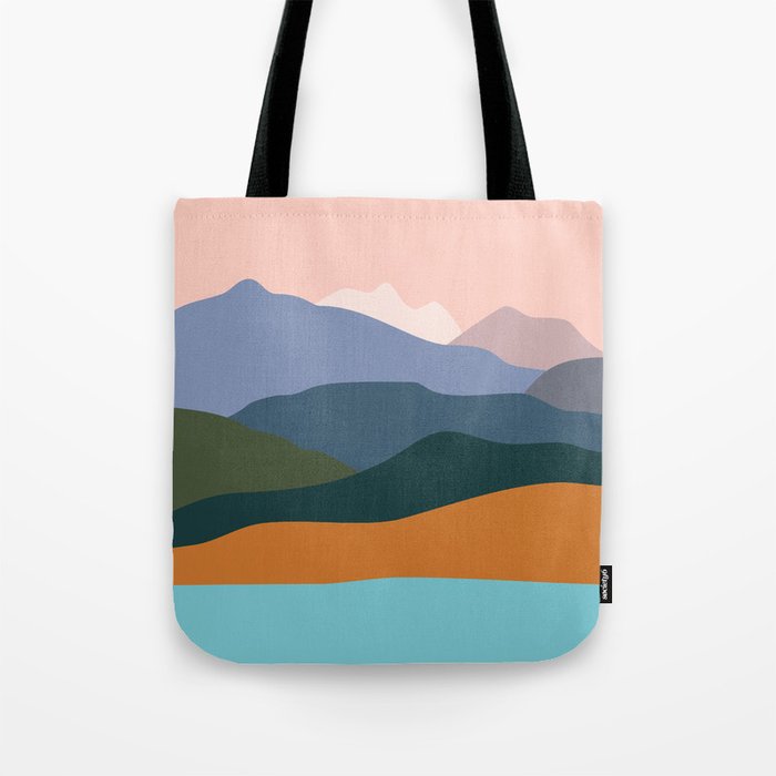 Mountains by the ocean. Tote Bag Gallery Image 1