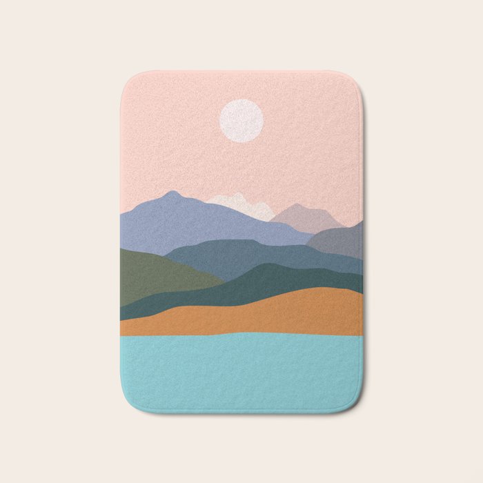 Mountains by the ocean. Bath Mat Gallery Image 1