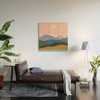 Mountains by the ocean. Wood Wall Art Gallery Image 2