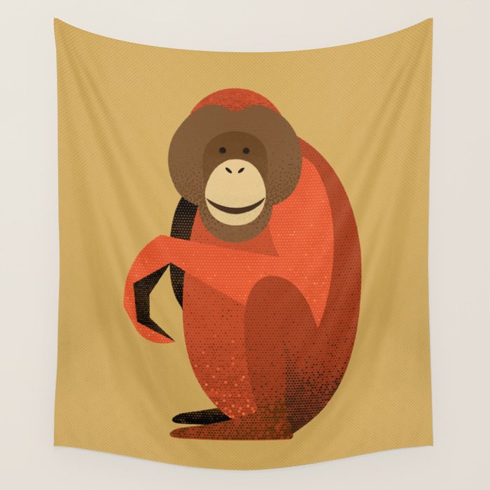 Whimsy Orangutan Wall Tapestry Gallery Image 4