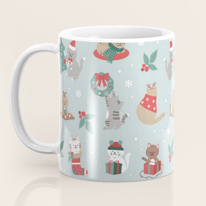Christmas Festive Cute Holiday Kittens Coffee Mug Gallery Image 3