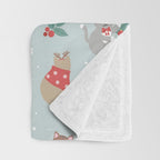 Christmas Festive Cute Holiday Kittens Throw Blanket Gallery Image 3