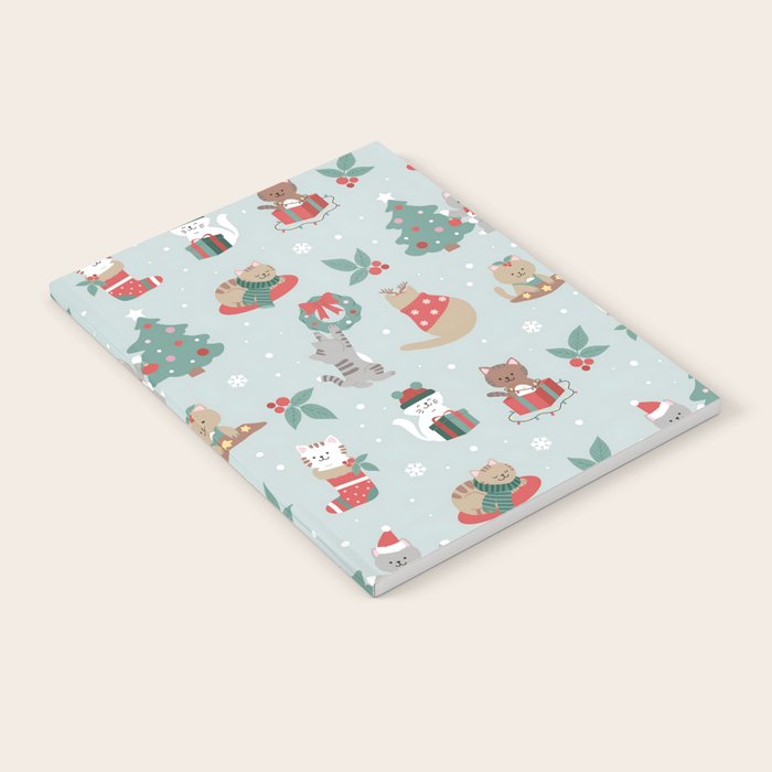 Christmas Festive Cute Holiday Kittens Notebook Gallery Image 2