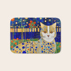 Klimt Tabby Cat in Midnight Garden Bath Mat Gallery Image 1