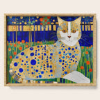 Klimt Tabby Cat in Midnight Garden Serving Tray Gallery Image 1