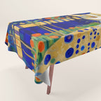 Klimt Tabby Cat in Midnight Garden Tablecloth Gallery Image 1