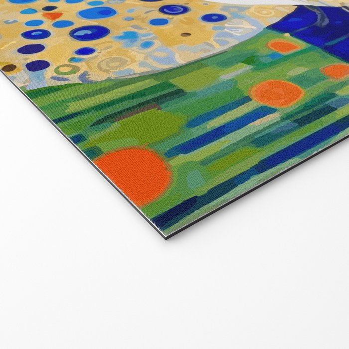 Klimt Tabby Cat in Midnight Garden Welcome Mat Gallery Image 2