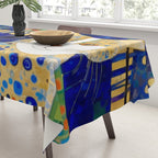 Klimt Tabby Cat in Midnight Garden Tablecloth Gallery Image 3