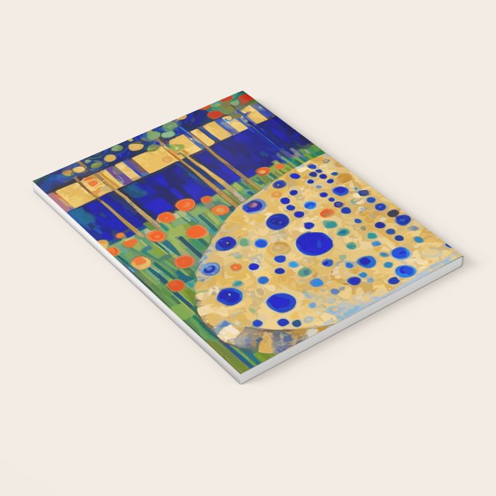 Klimt Tabby Cat in Midnight Garden Notebook Gallery Image 3