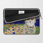 Klimt Tabby Cat in Midnight Garden Laptop Sleeve Gallery Image 2