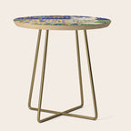 Klimt Tabby Cat in Midnight Garden Side Table Gallery Image 1