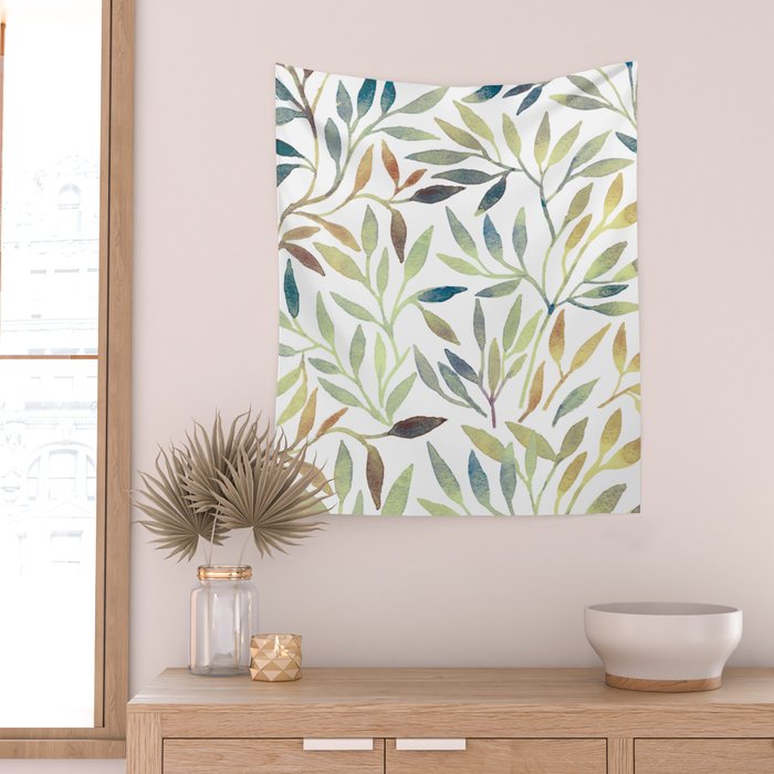 Leaves 5 Wall Tapestry Gallery Image 2