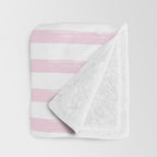 Flamingo & Stripes - Blush Hot Pink Throw Blanket Gallery Image 3